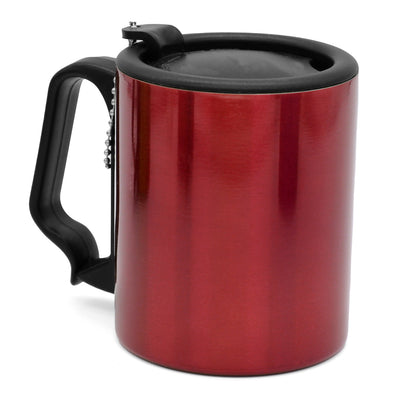Insulated Coffee Mug with Lid - Red