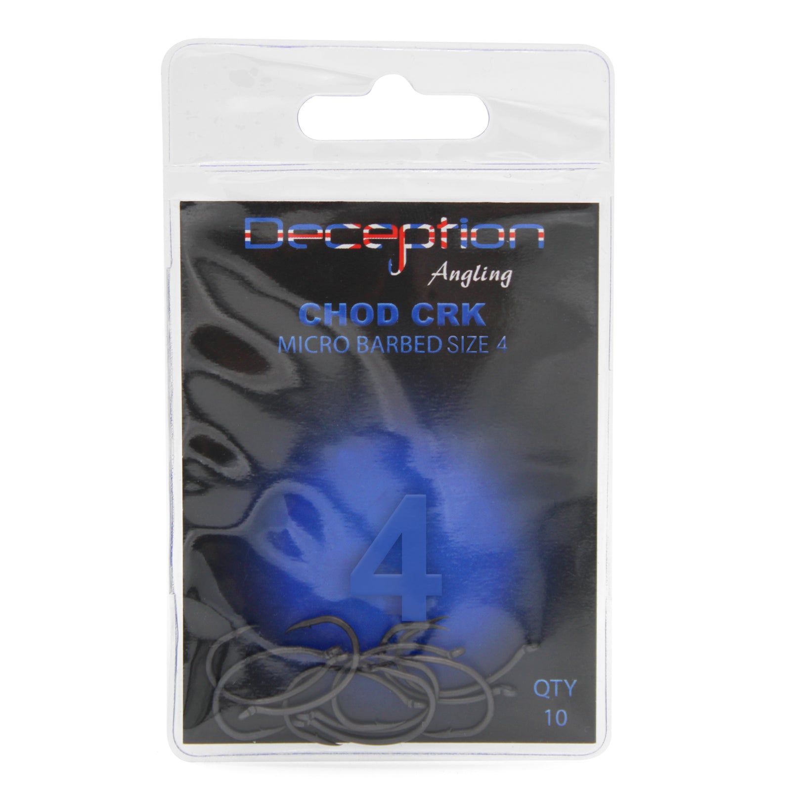 Deception Angling Chod CRK Micro Barbed Fishing Hooks Pack of 10 Size 4
