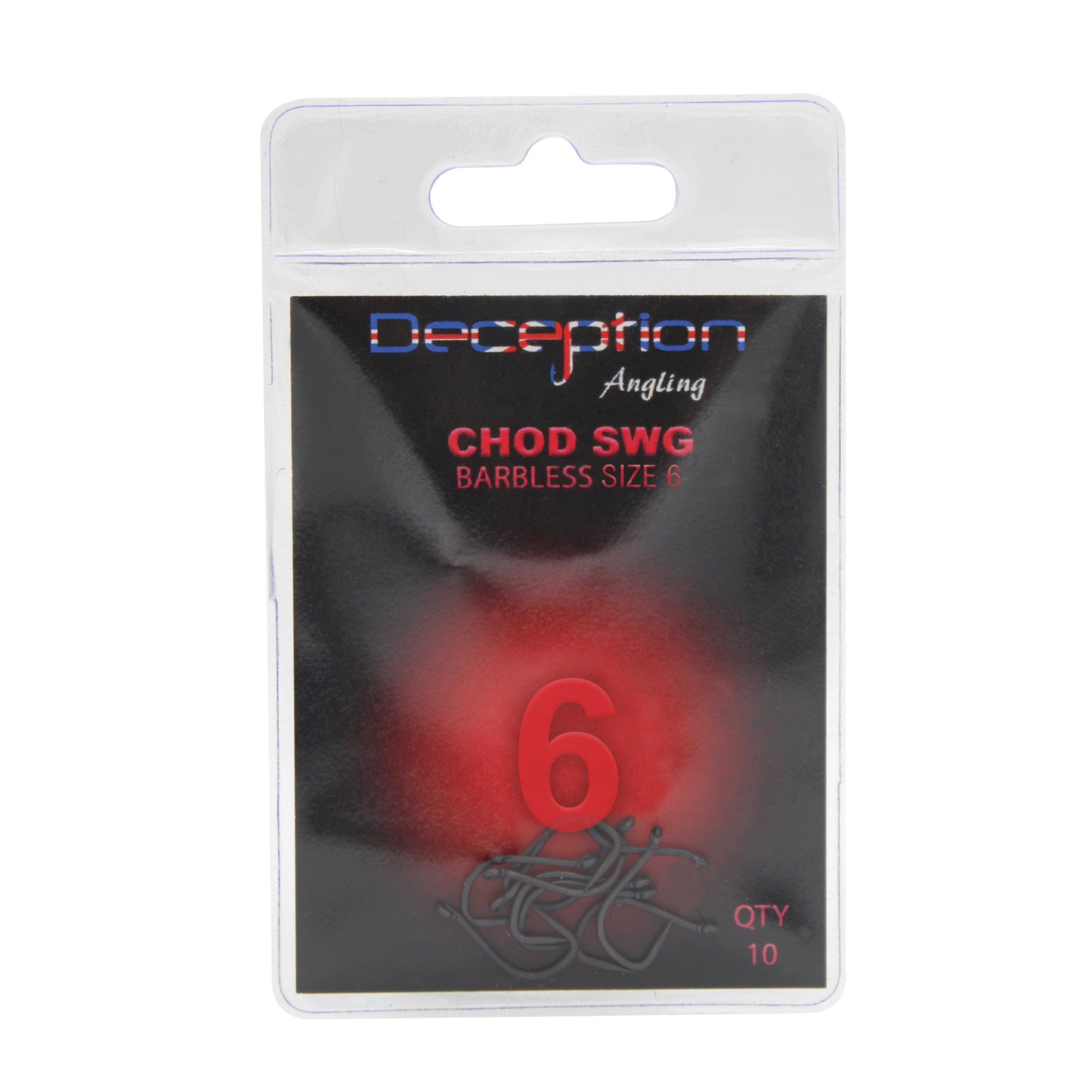 Deception Angling Chod SWG Barbless Hooks for Fishing Size 6 Pack of 10