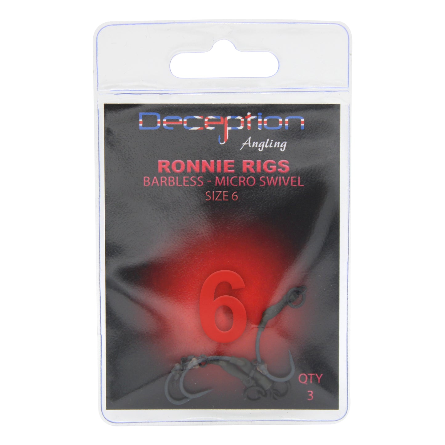 Ronnie Rigs Barbless Micro Swivel Fishing Hooks Size 6