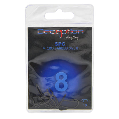 Deception Angling SPC Micro Barbed Pack of 10 Fishing Hooks Size 8