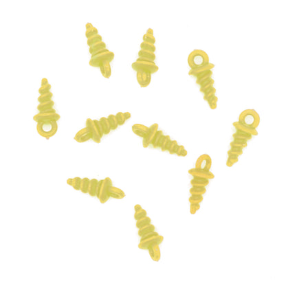 Deception Angling Bait Screws for Fishing Pack of 10 in Yellow